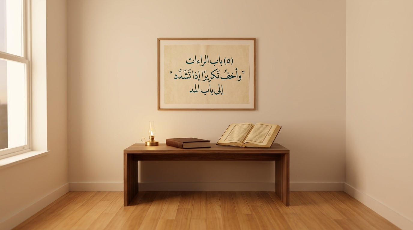 (5) باب الراءات " وأخف تكريراً إذا تشدد " إلى باب المد - Image 1